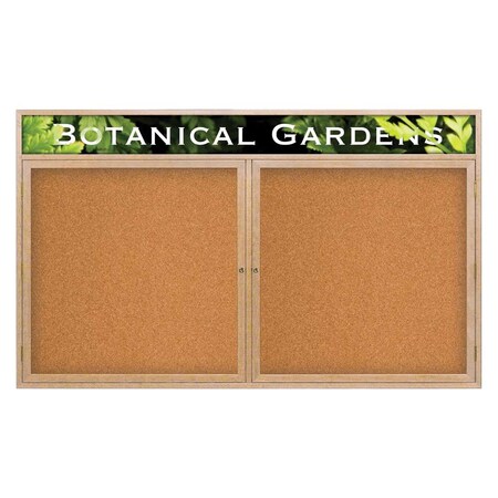 United Visual Products Double Door Indoor Enclosed Easy Tack Bo UV331EZ-BLUE-BLACK